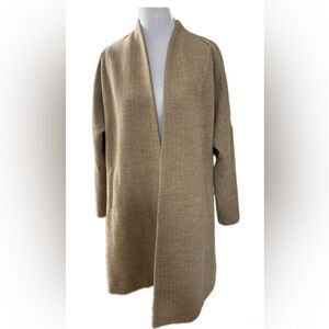 MADEWELL STANZA HERRINGBONE COAT CAMEL WOOL BLEND SIZE XS